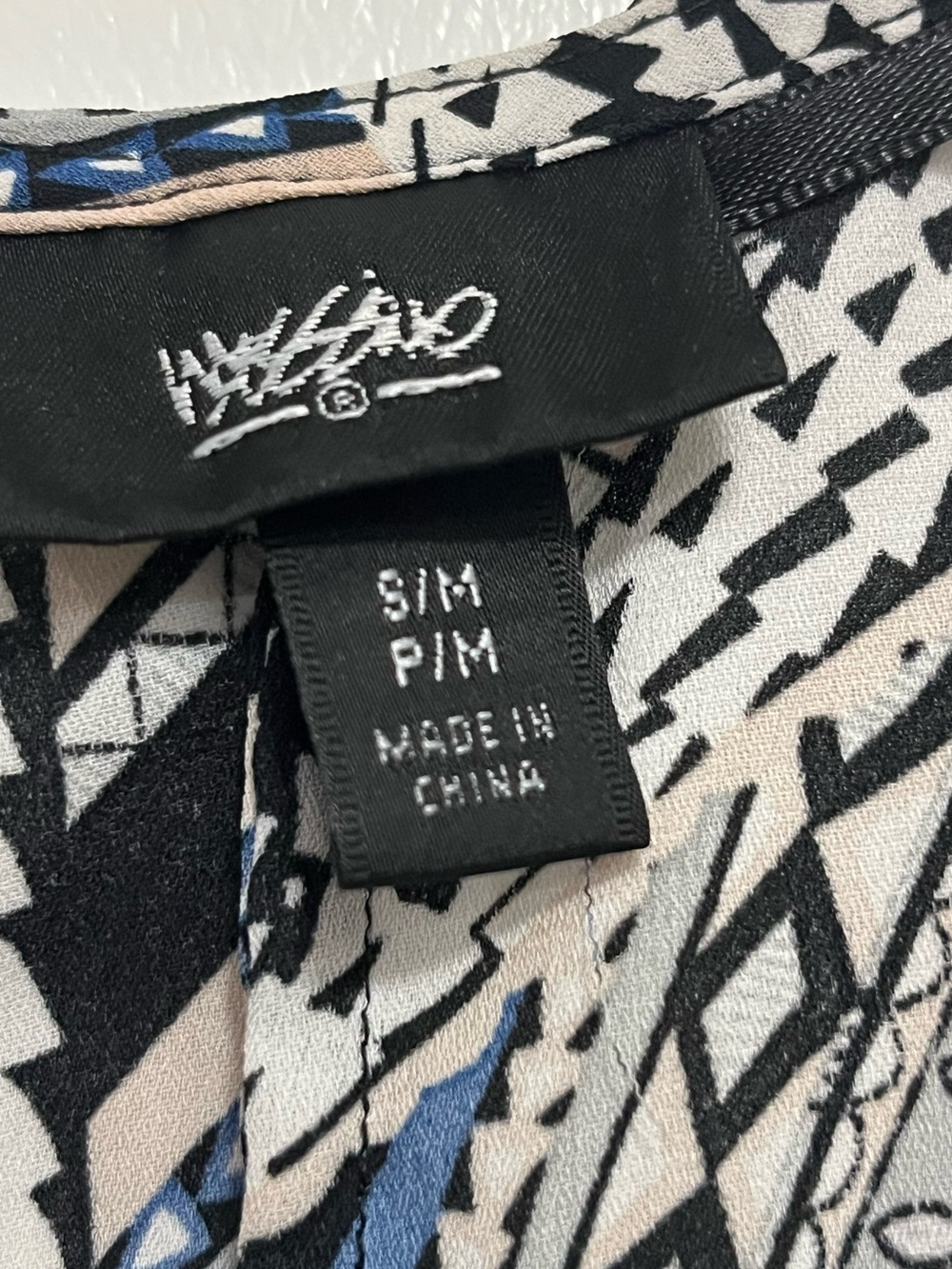 Mossimo Geometric Print Open Front Kimono Cardigan High-Low S/M Boho - Picture 3 of 11